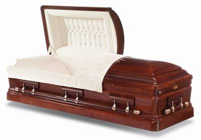 Capital Mahogany Wood Casket 